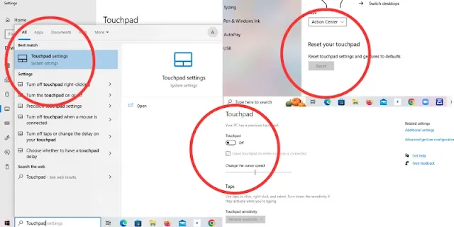 setting touchpad windows 10